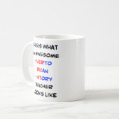 Mug professeur d'histoire de puerto rican, impressionn (Devant gauche)