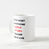 Mug professeur d'histoire du monde, génial (Devant gauche)