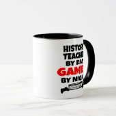 Mug Professeur d'histoire par Jeu de jour par nuit (Devant droit)