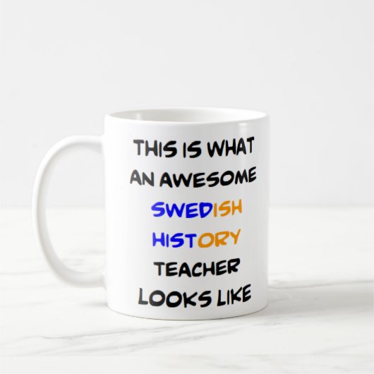 Mug professeur d'histoire suédoise, génial (Gauche)