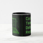 Mug Professeur d'informatique Code Enseigner Déboguer (Centre)