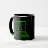 Mug Professeur d'informatique Code Enseigner Déboguer (Devant gauche)