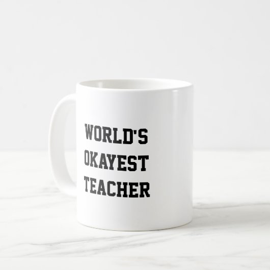 Mug Professeur d'Okayest du monde (Devant gauche)