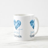 Mug Professeur doux avec coeur en diamant bleu (Devant droit)
