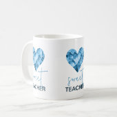 Mug Professeur doux avec coeur en diamant bleu (Devant gauche)