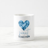 Mug Professeur doux avec coeur en diamant bleu (Centre)