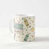 Mug Professeur École Craie Pastel Motif (Devant gauche)