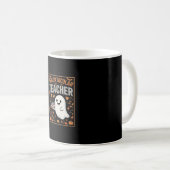 Mug Professeur effrayant design de fantôme d'Halloween (Devant droit)