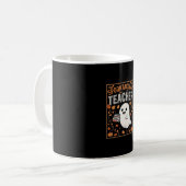 Mug Professeur effrayant design de fantôme d'Halloween (Devant gauche)