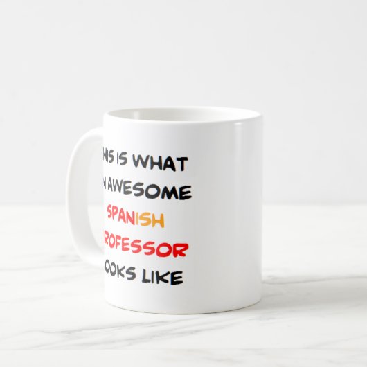 Mug professeur espagnol, génial (Devant gauche)
