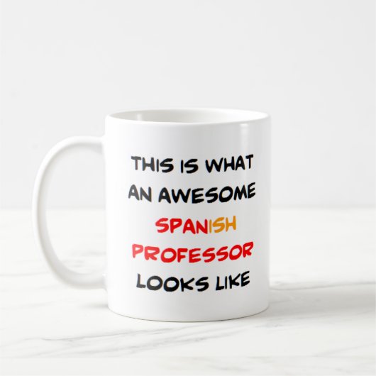 Mug professeur espagnol, génial (Gauche)