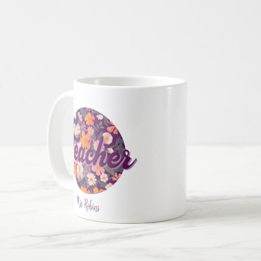 Mug Professeur Floral (Devant gauche)
