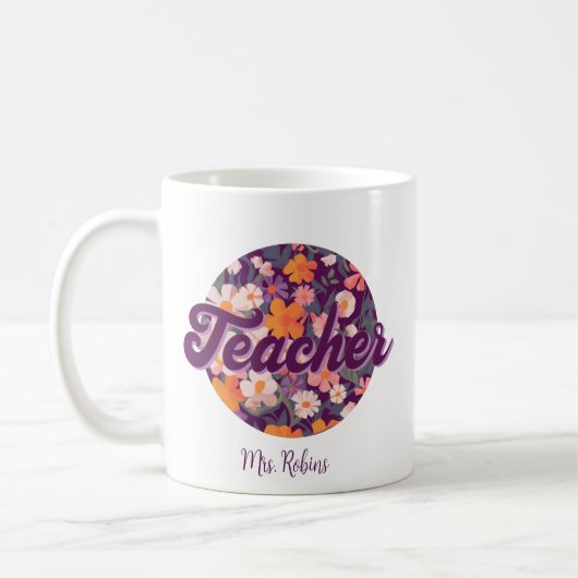 Mug Professeur Floral (Gauche)