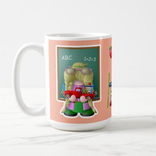 Mug Professeur Gnome avec Petit Camion Rouge (Gauche)