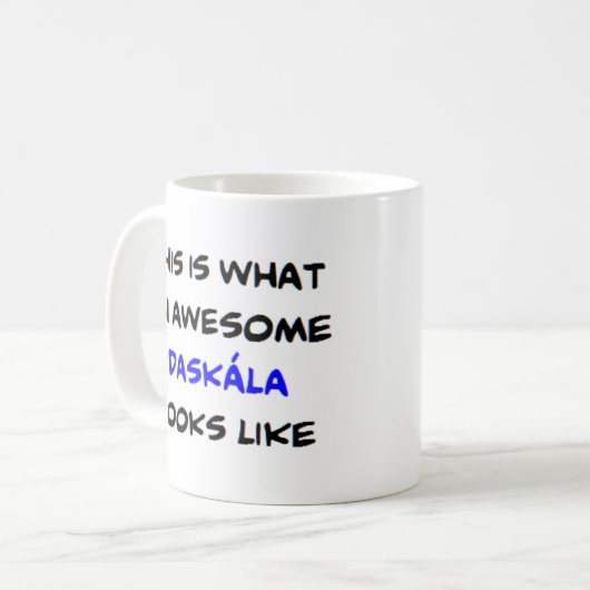 Mug professeur grec daskala, génial (Devant gauche)