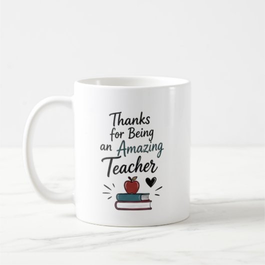 Mug Professeur Incroyable Merci Personnalisé (Gauche)