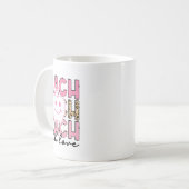 Mug Professeur léopard Appréciation Enseigner avec amo (Devant gauche)