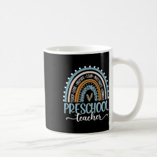 Mug Professeur Leopard Boho Rainbow Retour À L'École