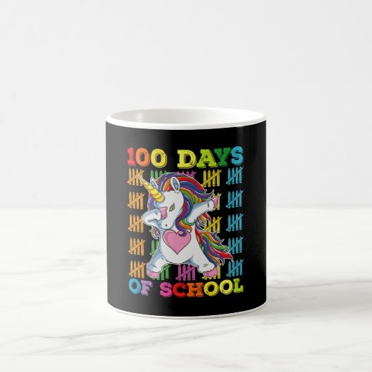 Mug Professeur Licorne 100 Jours D'École (Centre)