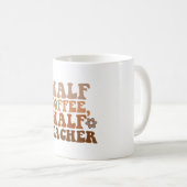 Mug Professeur moitié café moitié Professeur retour à  (Devant droit)