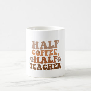 Mug Professeur moitié café moitié retour à l'école ens