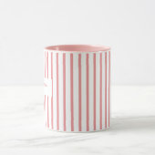 Mug Professeur Monogramme Rayure Rose (Centre)