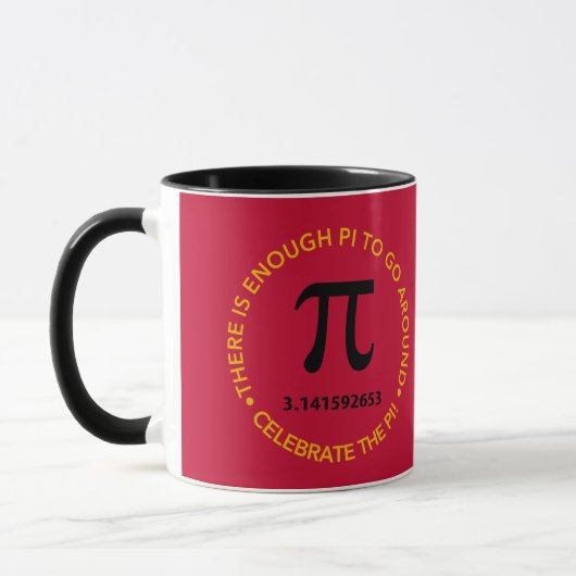 Mug Professeur Of Mathematics, célèbrent pi (Gauche)
