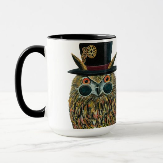 Mug Professeur Owl Le Dapper Avian Scientifique (Gauche)