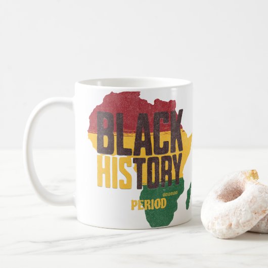 Mug Professeur Période Histoire Noire Vintage Panafric (Avec donut)