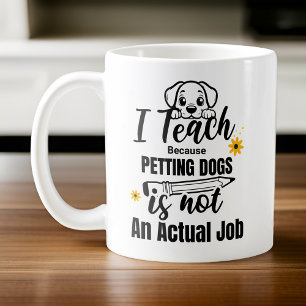 Mug Professeur Personnalisé Amoureux des chiens I Ense