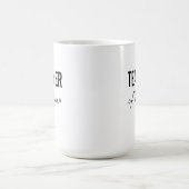 Mug Professeur Personnalisé Écriture Simple Moderne No (Centre)