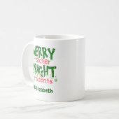 Mug Professeur personnalisé Joyeux Étudiants brillants (Devant gauche)