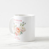 Mug Professeur personnalisé Merci floral (Devant gauche)
