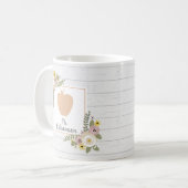 Mug Professeur personnalisé par bois floral (Devant gauche)