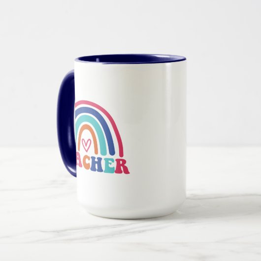 Mug Professeur Rainbow Wordart (Devant gauche)
