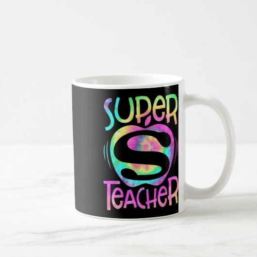 Mug Professeur Retour À L'École Pomme Tie Dye Funny Pr (Droite)