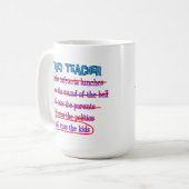 Mug Professeur Retraité "Je Manquerai Les Enfants" Don (Devant gauche)