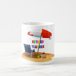 Mug Professeur retraité, Scène de plage (révisé)