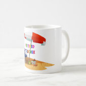 Mug Professeur retraité, Scène de plage (révisé) (Devant droit)