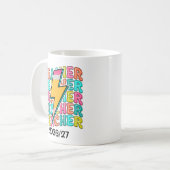 Mug Professeur Rétro Crayon Éclair Retour à l'École (Devant gauche)
