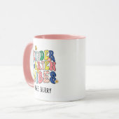 Mug Professeur Retro Vibes de jardin d'enfants (Devant gauche)