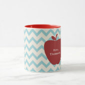 Mug Professeur rouge de Chevron Apple d'Aqua (Centre)