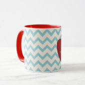 Mug Professeur rouge de Chevron Apple d'Aqua (Devant gauche)