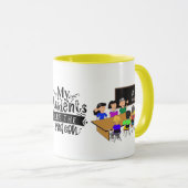 Mug Professeur Superhéros Mes étudiants sont la raison (Devant droit)