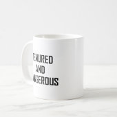 Mug Professeur titulaire et dangereux drôle (Devant gauche)