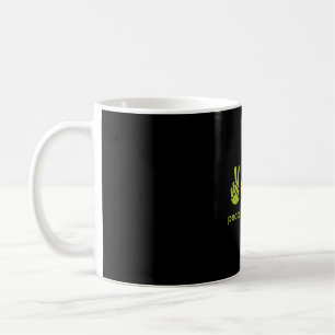 Mug Professeur Travail Paix Amour Mathématiques Doigts
