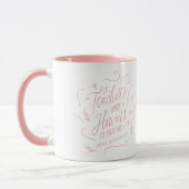 Mug Professeur typographie moderne élégant script rose (Gauche)