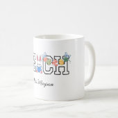Mug Professeur&Unique Lapin de Pâques et Livre (Devant droit)
