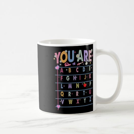 Mug Professeur Vous Êtes Lettres Alphabet Apprendre Ab (Droite)
