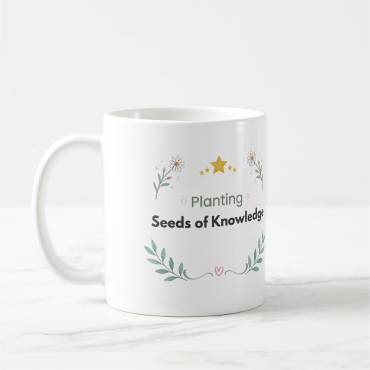 Mug Professeure Fleuriste semeuse de connaissances (Gauche)